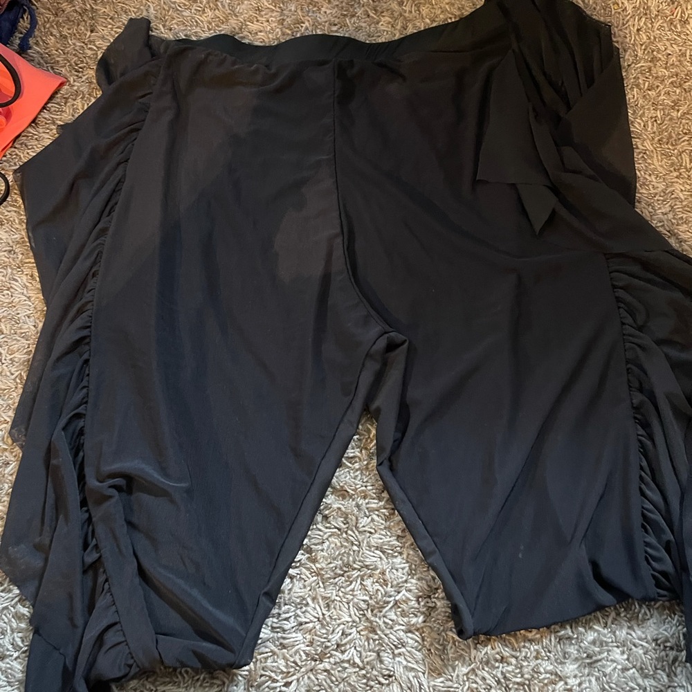 sheer fringe pants